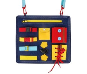 4354 *TABLERO Textil Motricidad Fina* (30x25.5 cm.) 9 Cierres. - Imagen 3