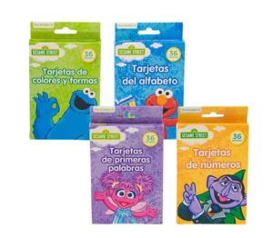 5114 *Barrio Sésamo Flash Cards e/ESPAÑOL* (8.5x15 cm.) 36 Pcs. 4 Diferentes. - Imagen 2
