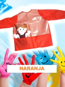 9027 *Mandil Infantil Plástico CON Mangas c/Bolsas* (35×50 cm.) 9 Colores Diferentes. - Imagen 4