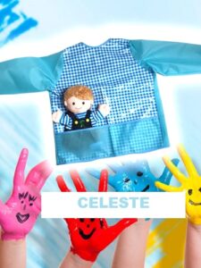 9027 *Mandil Infantil Plástico CON Mangas c/Bolsas* (35×50 cm.) 9 Colores Diferentes. - Imagen 7