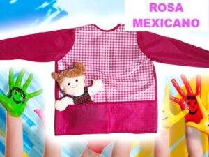 9027 *Mandil Infantil Plástico CON Mangas c/Bolsas* (35×50 cm.) 9 Colores Diferentes. - Imagen 9