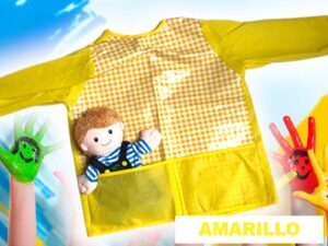 9027 *Mandil Infantil Plástico CON Mangas c/Bolsas* (35×50 cm.) 9 Colores Diferentes. - Imagen 8