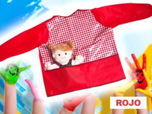 9027 *Mandil Infantil Plástico CON Mangas c/Bolsas* (35×50 cm.) 9 Colores Diferentes. - Imagen 3