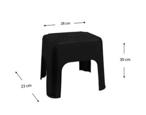 0597 *BANCO Plástico BAMBÚ* (28x30x 23 cm.) - Imagen 2