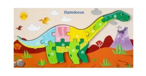 2089 *Rompecabezas p/Armar por Números de Madera Gruesa* (30x15 cm.) 10 Diferentes. - Imagen 11