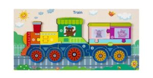 2089 *Rompecabezas p/Armar por Números de Madera Gruesa* (30x15 cm.) 10 Diferentes. - Imagen 6