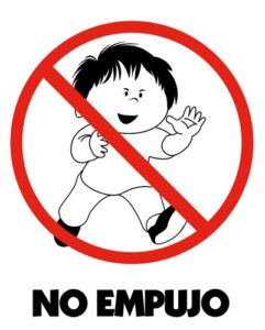 0009 *No Empujo* (25x20 cm.) Plástico Flexible - Imagen 2