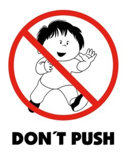 0012 *Don´t Push* (25x20 cm.) Plástico Flexible - Imagen 2