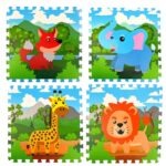 0093 *Tapete p/Piso Antiderrapante Amigos de la Selva* (60x60 cm.) 4 Pcs. - Imagen 3