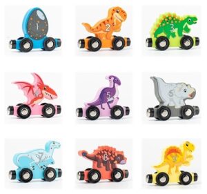2589 *Tren d/Madera Magnético NÚMEROS, DINOSAURIOS Y SUS NOMBRES* (80 cm.) 10 Vagones. - Imagen 6