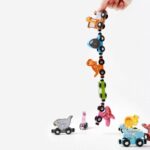 2589 *Tren d/Madera Magnético NÚMEROS, DINOSAURIOS Y SUS NOMBRES* (80 cm.) 10 Vagones. - Imagen 5