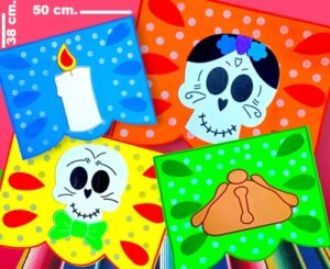 4364 *Mantel de Foamy Papel Picado* (50x38 cm.) 4 Diferentes.