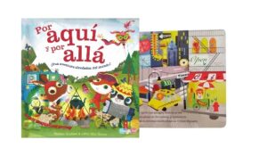 0112 *POR AQUI Y POR ALLA Libro d/Cartón c/Pasta Acolchada* (18x18 cm.) 24 Pág. - Imagen 2
