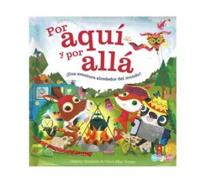 0112 *POR AQUI Y POR ALLA Libro d/Cartón c/Pasta Acolchada* (18x18 cm.) 24 Pág.