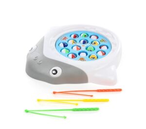 2056 *TIBURÓN ROTATIVO Electrónico de Pesca* (23.5x23 cm.) Tablero+15 Peces+3 Cañas. - Imagen 2