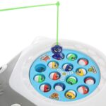 2056 *TIBURÓN ROTATIVO Electrónico de Pesca* (23.5x23 cm.) Tablero+15 Peces+3 Cañas. - Imagen 3