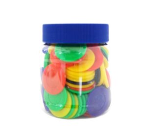 4370 *Fichas de Colores EN BOTE* (3 cm.) 100 Pcs. - Imagen 2