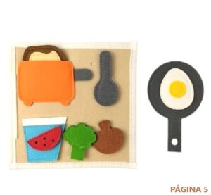 4373 *LIBRO DE ACTIVIDADES SENSORIALES EN FIELTRO* (20x20 cm.) 8 Pág. - Imagen 8