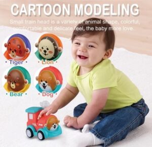 4375 *TREN GIRA Y ABRE Animalitos* (10.3x10 cm.) 1 Pca. - Imagen 2