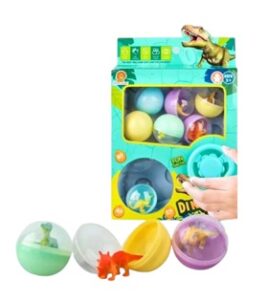 1680 *MÁQUINA SORPRESA DE HUEVOS DE DINOSAURIOS* (18x26 cm.) 10 Huevos