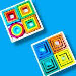 0959 *Rompecabezas de BLOQUES GEOMÉTRICOS* (14.5x14.5 cm.) 2 Diferentes. - Imagen 3