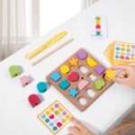 0126 *TABLERO Geométrico de Encaje, Ensarte y Enhebrado* (18.5x17.5 cm.) 39 Pcs. - Imagen 3