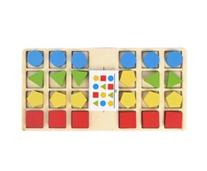 0611 *CLASIFICADOR de Figuras Geométricas d/Madera* (30x15 cm.) 50 Pcs. - Imagen 3