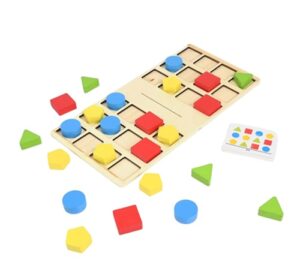 0611 *CLASIFICADOR de Figuras Geométricas d/Madera* (30x15 cm.) 50 Pcs. - Imagen 2