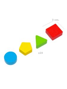 0611 *CLASIFICADOR de Figuras Geométricas d/Madera* (30x15 cm.) 50 Pcs. - Imagen 5