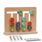 2300 *TABLERO COGNITIVO DESLIZANTE 4 Columnas Animales* (21.5x17 cm.) Tablero +15 Tarjetas Dobles. - Imagen 3