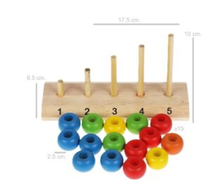 3123 *PRIMER ÁBACO Vertical de 5 Columnas e/Madera* (18x12 cm.) 16 Pcs. - Imagen 3