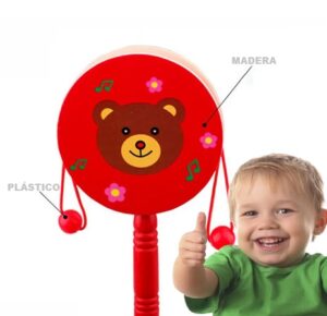 3366 *TAMBORÍN de Madera* (7.5x16.5 cm.) INDIVIDUAL 10 Diferentes. - Imagen 3