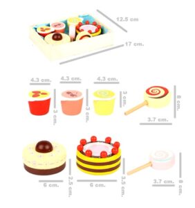 3855 *POSTRES DE MADERA e/Caja Tipo Rejilla de Madera* (17x12.5 cm.) 8 Pcs. - Imagen 4