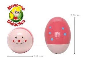 4307 *HUEVO MUSICAL d/Madera* (5x7.5 cm.) INDIVIDUAL 4 Diferentes. - Imagen 2