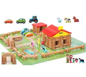 4764 *TRONCOS-Blocks de Madera p/Construir LA GRANJA* (22xx26 cm.) 207 Pcs. - Imagen 3