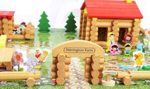 4764 *TRONCOS-Blocks de Madera p/Construir LA GRANJA* (22xx26 cm.) 207 Pcs. - Imagen 2