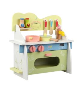 5738 *COCINITA Verde de Madera* (35x37 cm.) +7 Accesorios. - Imagen 3