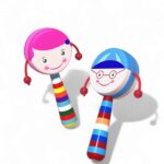 5738 *TAMBORÍN de Madera NIÑOS* (8x18 cm.) INDIVIDUAL. 4 Diferentes. - Imagen 4