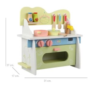 5738 *COCINITA Verde de Madera* (35x37 cm.) +7 Accesorios. - Imagen 2