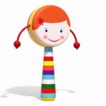 5738 *TAMBORÍN de Madera NIÑOS* (8x18 cm.) INDIVIDUAL. 4 Diferentes. - Imagen 9