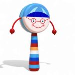 5738 *TAMBORÍN de Madera NIÑOS* (8x18 cm.) INDIVIDUAL. 4 Diferentes. - Imagen 8