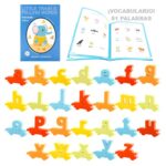 7202 *TREN Forma Palabras d/Madera* (21x16 cm.) Libro+53 Letras. - Imagen 3