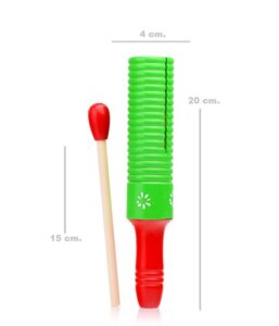 7425 *GUIRO CON MANGO Cilíndrico de Madera* (4x20 cm.) INDIVIDUAL.4 Diferentes. - Imagen 6