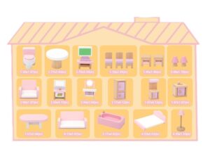 9862 *MUEBLES MINIATURA de Madera* (53.50x26 cm.) 22 Pcs. - Imagen 5