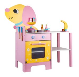 8929 *COCINA DE MADERA HAPPY DOG* (59.5x72 cm.) +10 Accesorios.