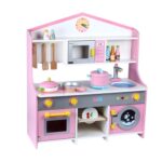 9122 *COCINA Y CENTRO DE LAVADO ROSA* (62x72 cm.) +12 Accesorios. - Imagen 5