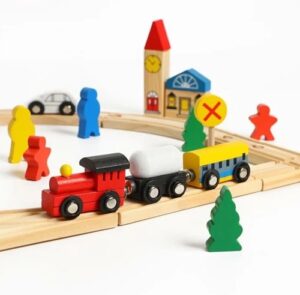 9612 *TREN en la Ciudad d/Madera*  (38x24 cm.) 48 Pcs.