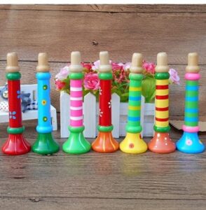 1718 *TROMPETA de Madera* (3.7x12.3 cm.) INDIVIDUAL 6 Diferentes. - Imagen 2