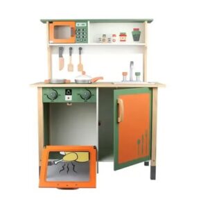 9242 *COCINA VERDE Y NARANJA d/Madera* (69.5x86 cm.) +8 Accesorios. - Imagen 2