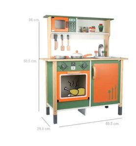 9242 *COCINA VERDE Y NARANJA d/Madera* (69.5x86 cm.) +8 Accesorios. - Imagen 4